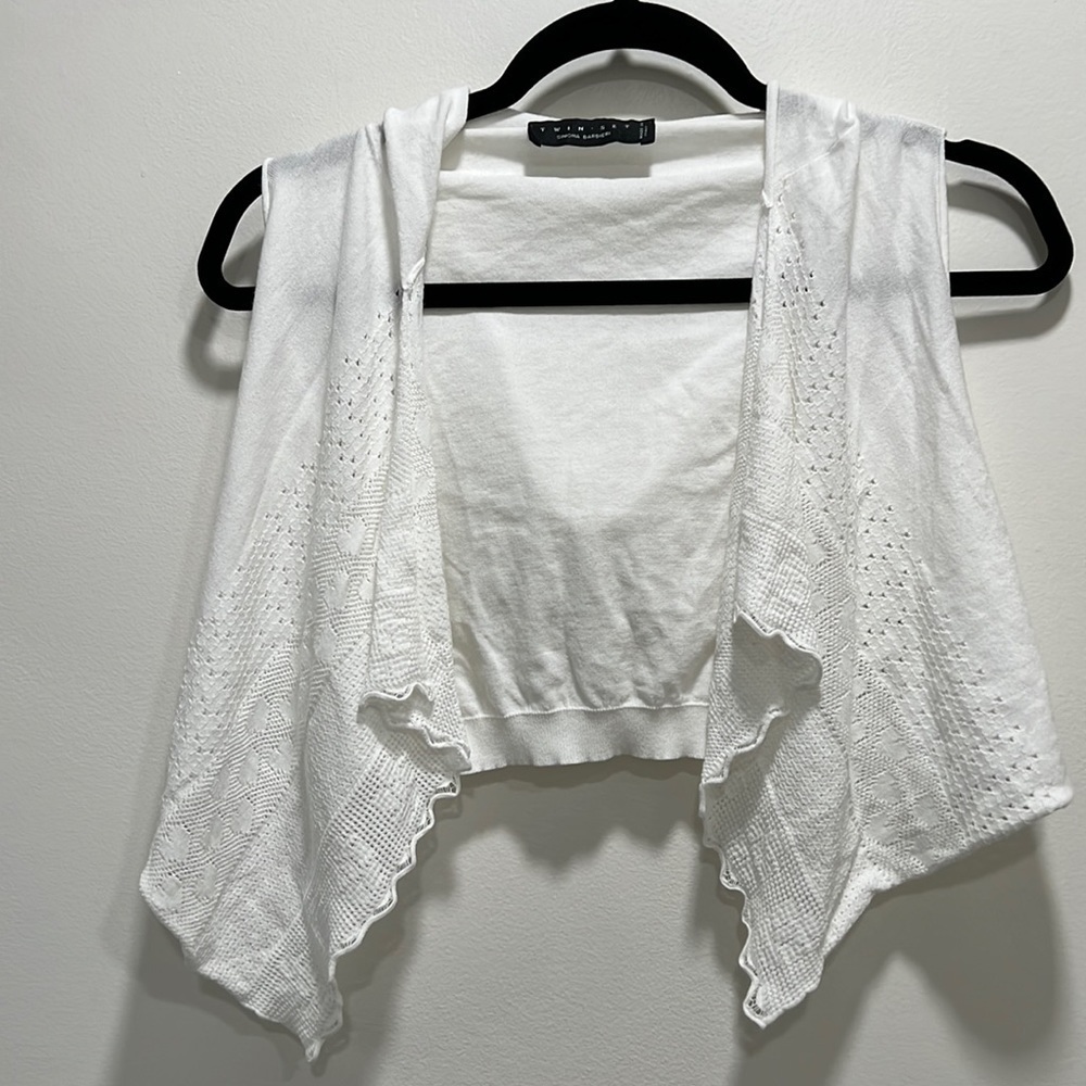 𝅺TWIN-SET Simoma Barbieri Sleeveless Cardigan Top
